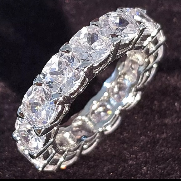 Men's Sparkle Band Diamond Wedding Eternity Bands Ice Ring - Picture 13 of 16